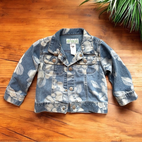 Baby Lulu Floral Denim Jacket - Size 2T - Jean Jacket - Picture 1 of 7